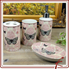 Conjunto de banho de cerâmica borboleta